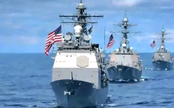 Breaking news headline about US war