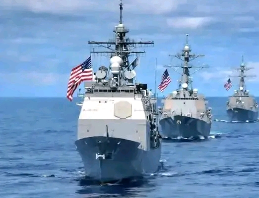 Breaking news headline about US war