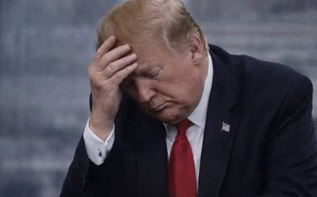 Donald Trump standing quietly in Washington DC