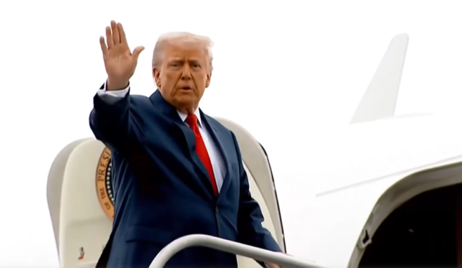 Video of trump walking up stairs to air news update president donald trump stirred a wave