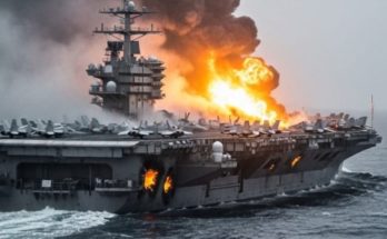 USS Abraham Lincoln aircraft carrier at sea