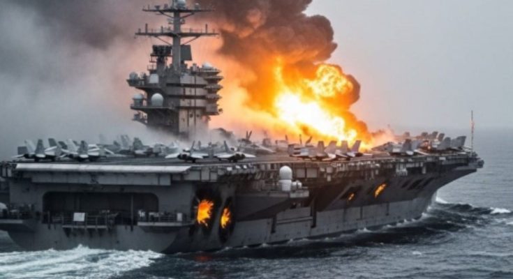 USS Abraham Lincoln aircraft carrier at sea