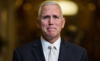 Mike Pence emotional announcement podium