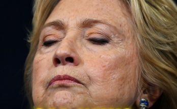 Hillary Clinton delivering emotional message