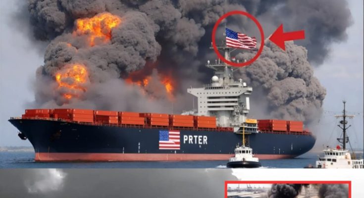 Sinking US military ammunition ship