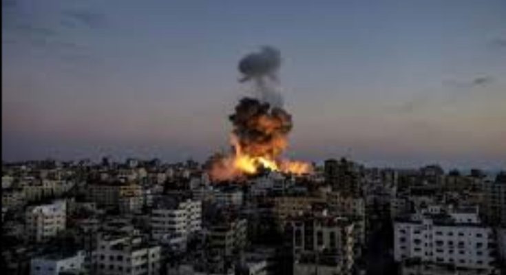 Rescue teams search rubble after rocket attack