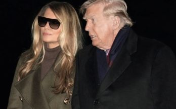 Melania Trump wearing signature sunglasses