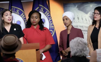 Kat Abughazaleh at campaign event