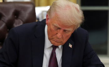 Trump looking down seriously