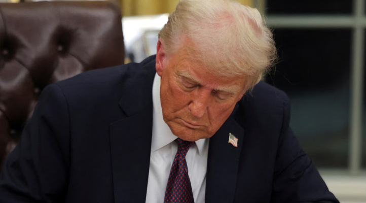 Trump looking down seriously