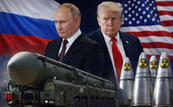 Trump and Putin with nuclear missiles