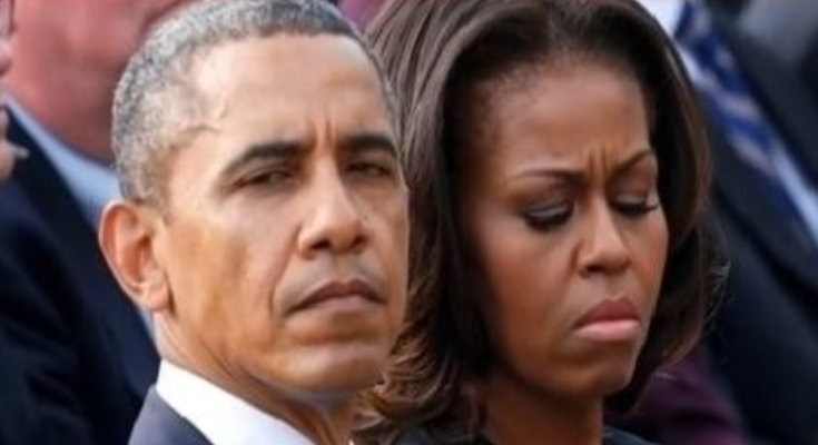 Obama and Michelle sad news reaction collage