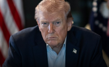 Donald Trump serious expression close-up