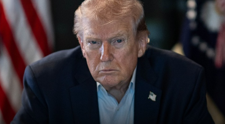 Donald Trump serious expression close-up