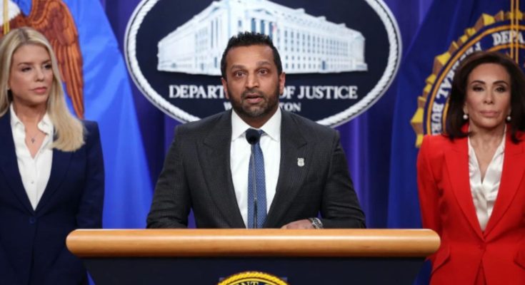 Kash Patel announces bombshell arrest